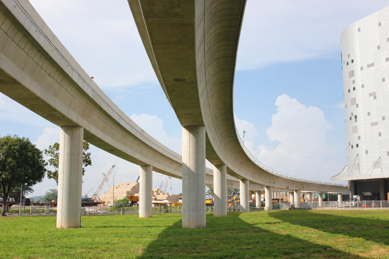 Rail viaducts on Singapore’s Tuas West Extension